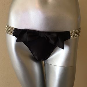 Victoria's Secret Sparkly Rhinestone Embellished Low-Rise Thong